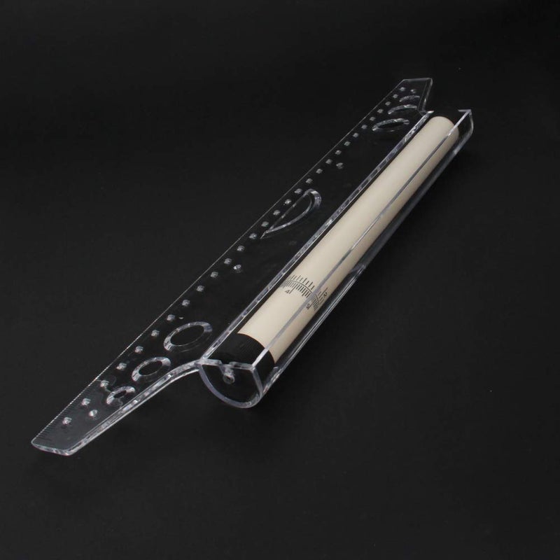 اتول مارت مسطرة متوازية دوارة من يوتول مارت، 12 بوصة، أداة قياس ورسم متعددة الأغراض لرسم الخطوط المتوازية والدوائر والزوايا، قطعة واحدة - Image 3